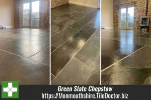 Green Riven Slate Floor Cleaning and Sealing Chepstow
