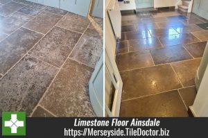 Limestone Hallway Floor Polishing Ainsdale