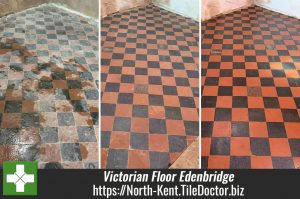 Red Black Victorian Tiled Floor Restoration Edenbridge