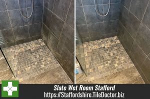 Slate Wet Room Tile Renovation Stafford