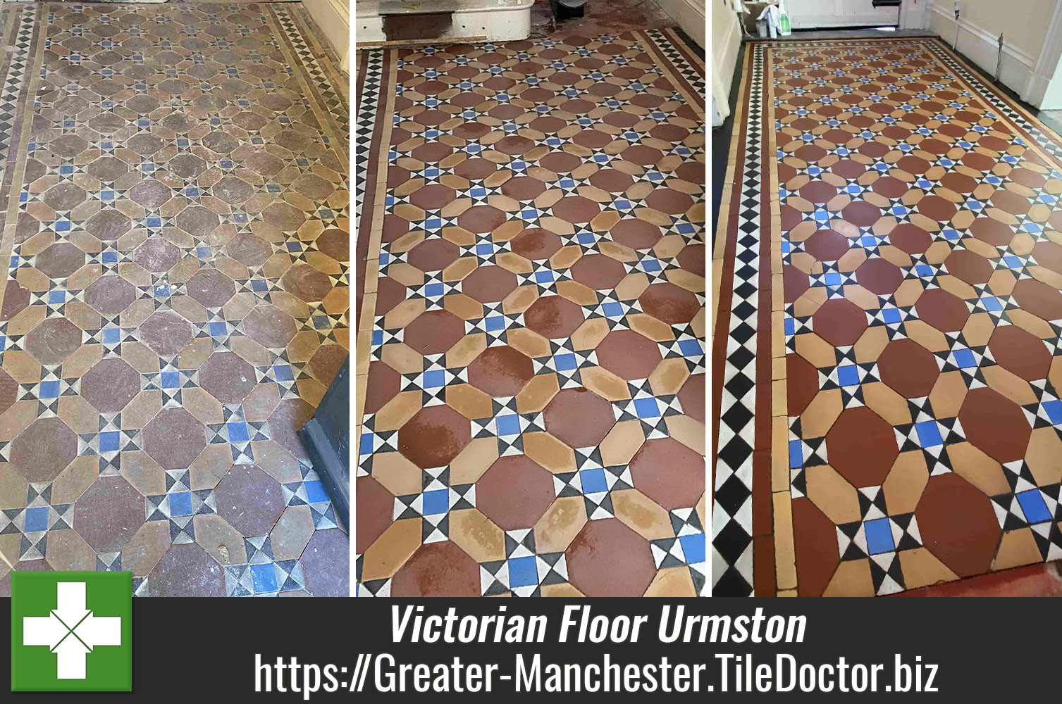 Victorian Tiled Hallway Floor Restoration Urmston