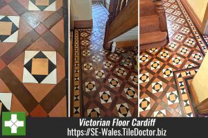 1930 Geometric Tiled Floor Cleaning Cardiff