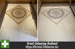 Discoloured Ceramic Floor Tile Grout in Redland Bristol