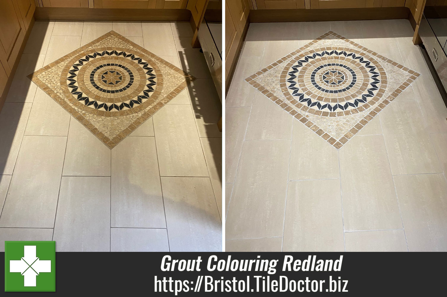 Grout Pre-Treat Cleaner used to Achieve a Superior Bond with Grout Colourant in Redland Bristol