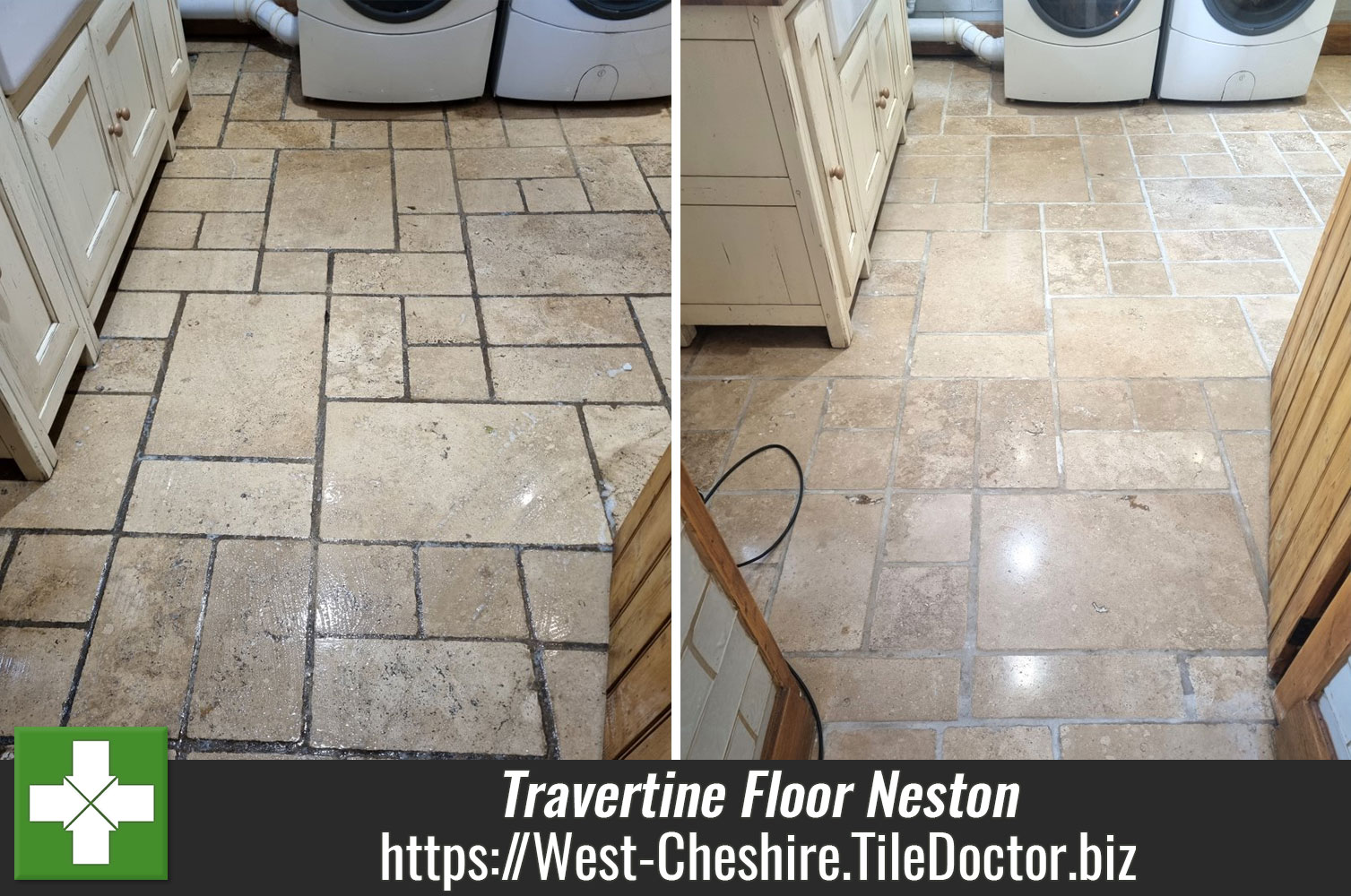 Filthy Grout Restored with Tile Doctor Pro-Clean in Neston on the Wirral