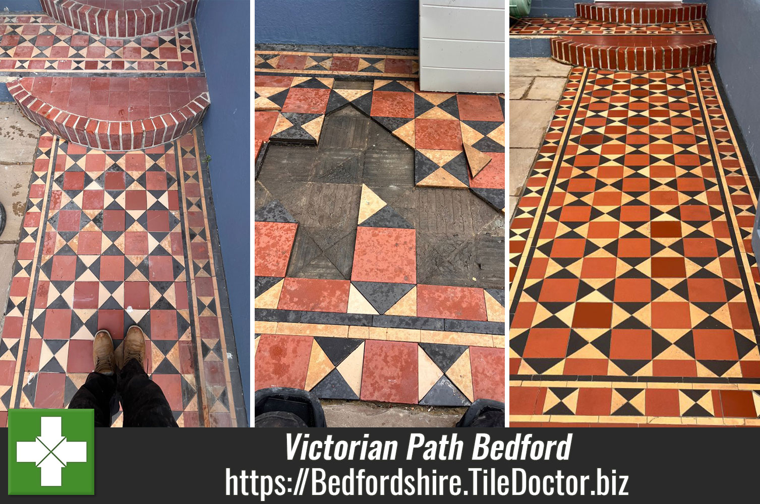 Removing Rust Stains from a Victorian Path with Tile Doctor Rust Away in Bedford