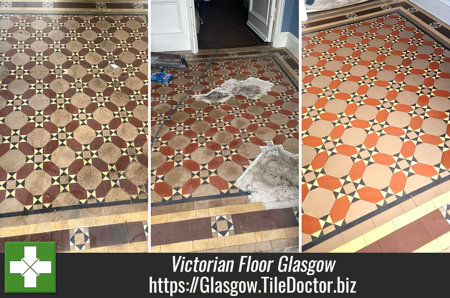 Deep Cleaning a Neglected Victorian Tiled Floor with Tile Doctor Acid Gel in Glasgow’s West End