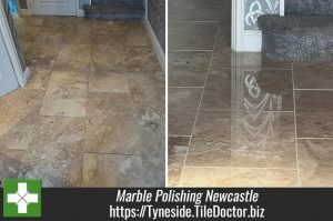 Marble Tiled Hallway Floor Polishing Newcastle Upon Tyne