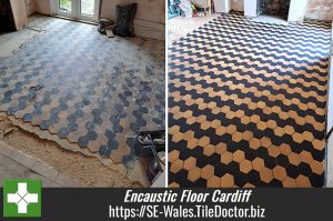 Art Deco Encaustic Tiled Floor Restoration Cardiff