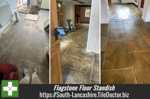 Flagstone Floor Restoration Standish Wigan