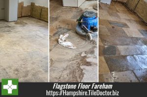 Flagstone Kitchen Floor Restoration Fareham