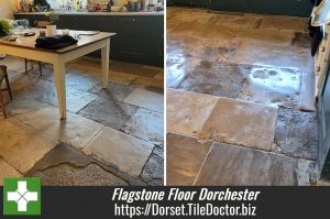 Flagstone Kitchen Floor Resurfacing Dorchester
