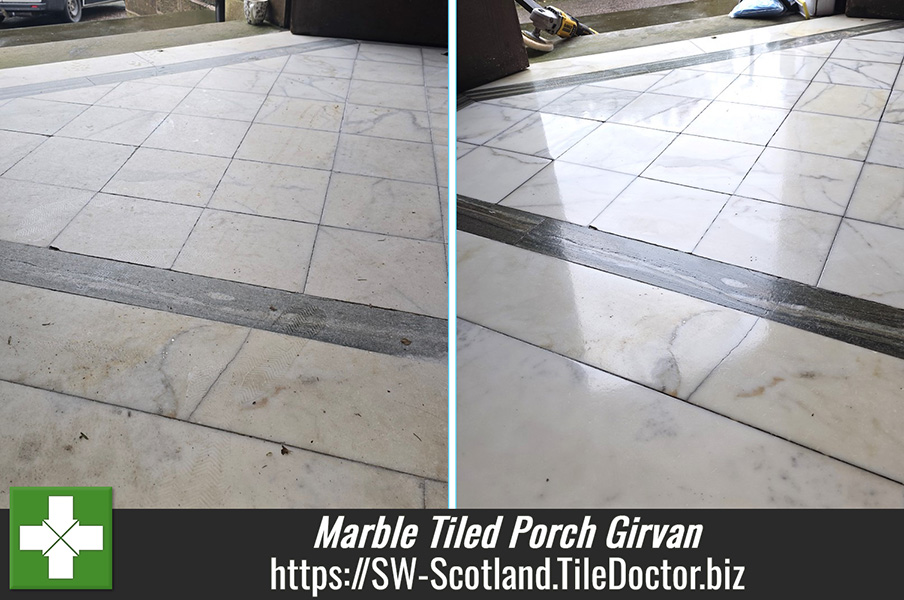 Marble Tiled Porch Polishing Girvan