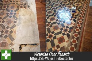 Victorian Tiled Kitchen Floor Restoration Penarth