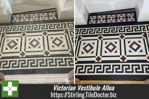 Victorian Tiled Vestibule Floor Restoration Alloa