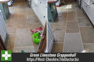 Green Limestone Floor Renovation Grappenhall