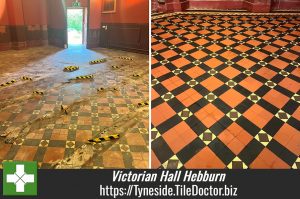 Large Victorian Tiled Hall Floor Restoration Hebburn