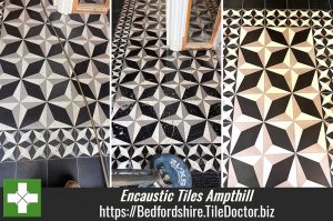 Grout Stained Encaustic Tiled Floor Renovated Ampthill