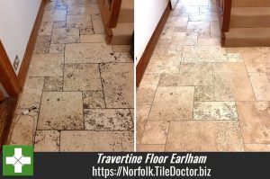 Travertine Hallway Floor Renovation Earlham