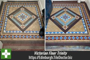 Victorian Tiled Vestibule Floor Renovation Trinity Edinburgh
