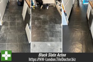 Black Slate Floor Renovation Acton