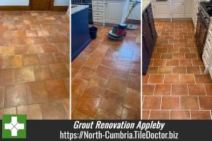 Grout Colouring Terracotta Effect Porcelain Tiles in Appleby