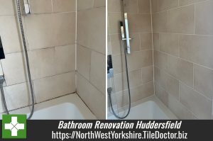 Mouldy Ceramic Bathroom Grout Renovation Huddersfield
