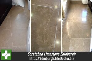 Scratched Limestone Floor Refinished Edinburgh New Town