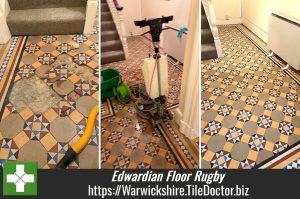 Edwardian Tiled Hallway Floor Repair Restoration Rugby