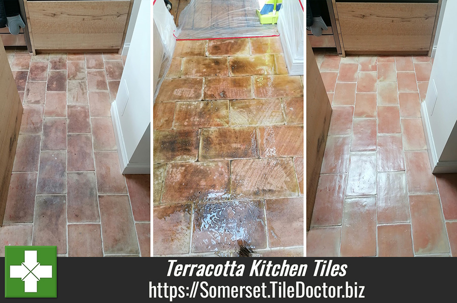 Terracotta Tiled Kitchen Floor Renovation Frome