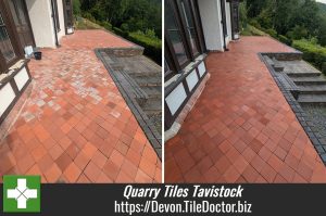 Reclaimed Quarry Tile Terrace Restoration Tavistock