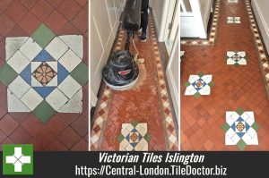 Victorian Tiled Hallway Floor Restoration Islington