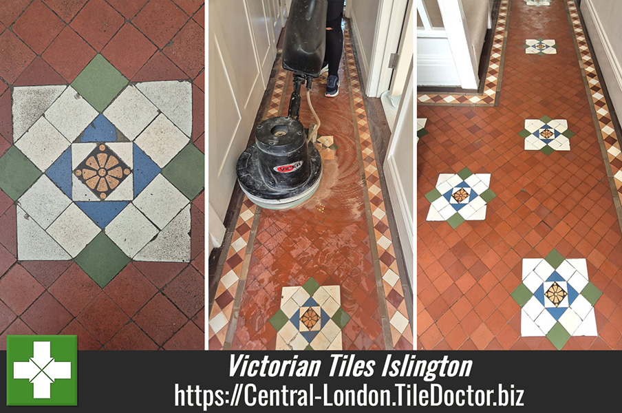 Victorian Tiled Hallway Floor Restoration Islington